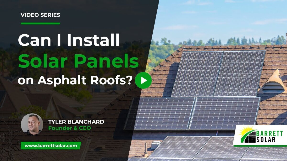 solar panels on asphalt roofing